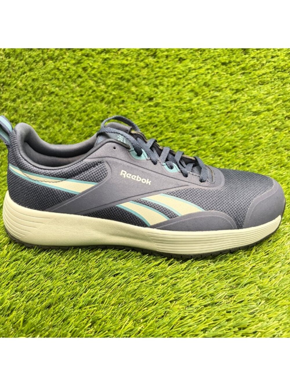 Reebok Lite Plus 4 Mens Size 7E Blue Gray Composite Toe Safety Work Shoes